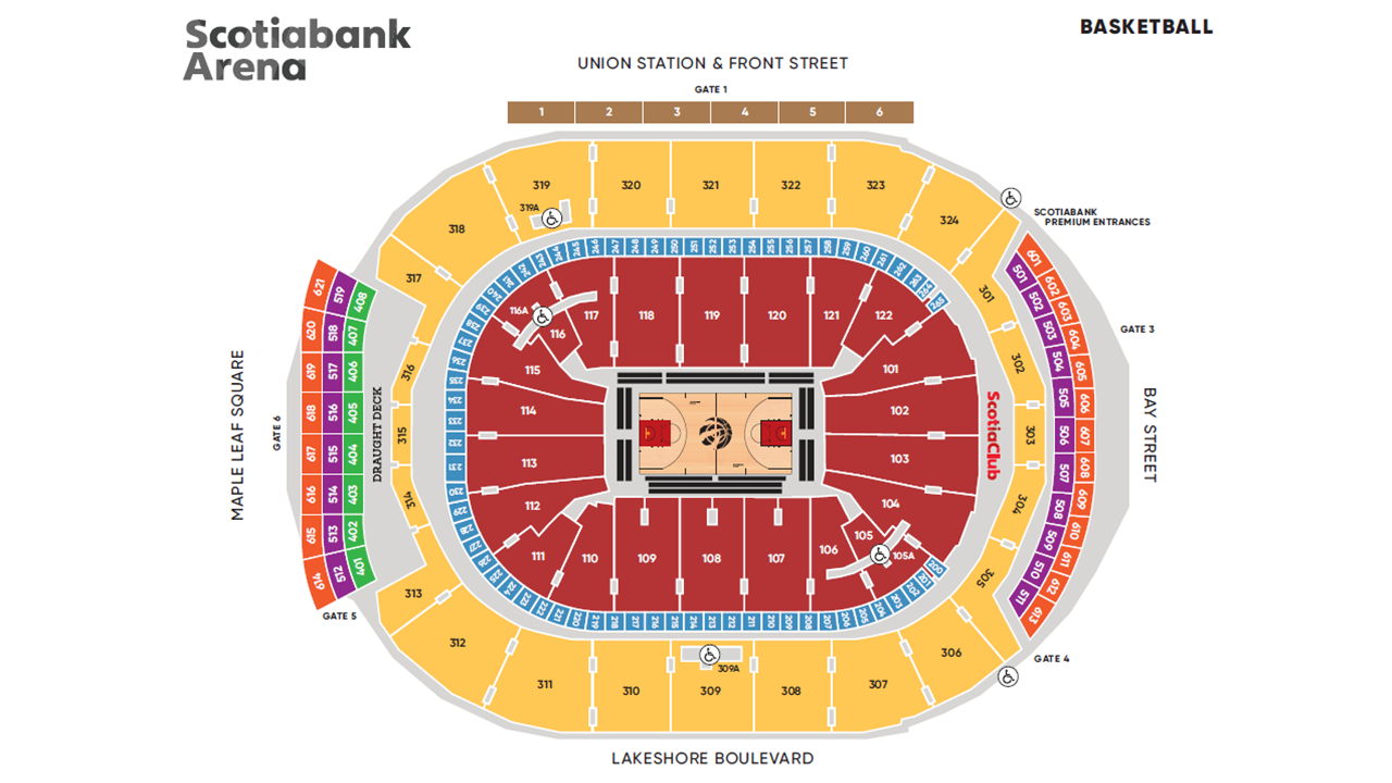 3D Seating Maps Scotiabank Arena