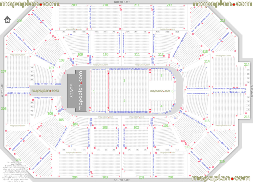 Allstate Arena Seat Row Numbers Detailed Seating Chart Rosemont 