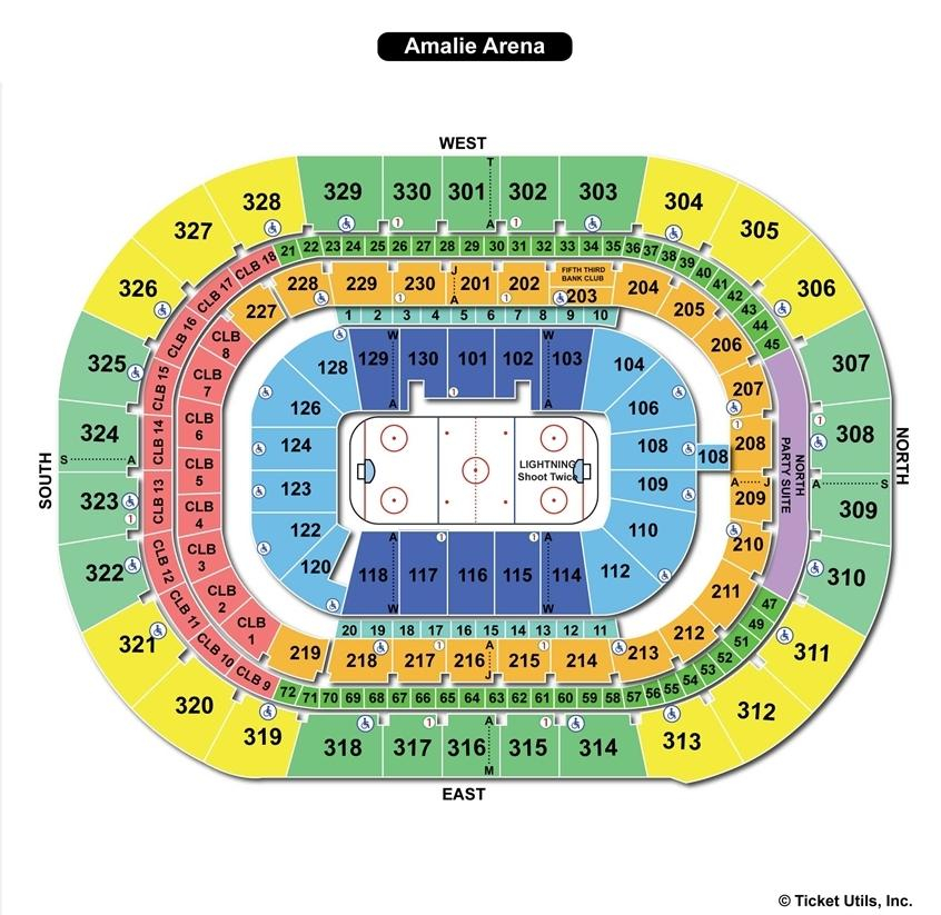Amalie Arena Seating Chart Tampa Bay Lightning Chart Walls