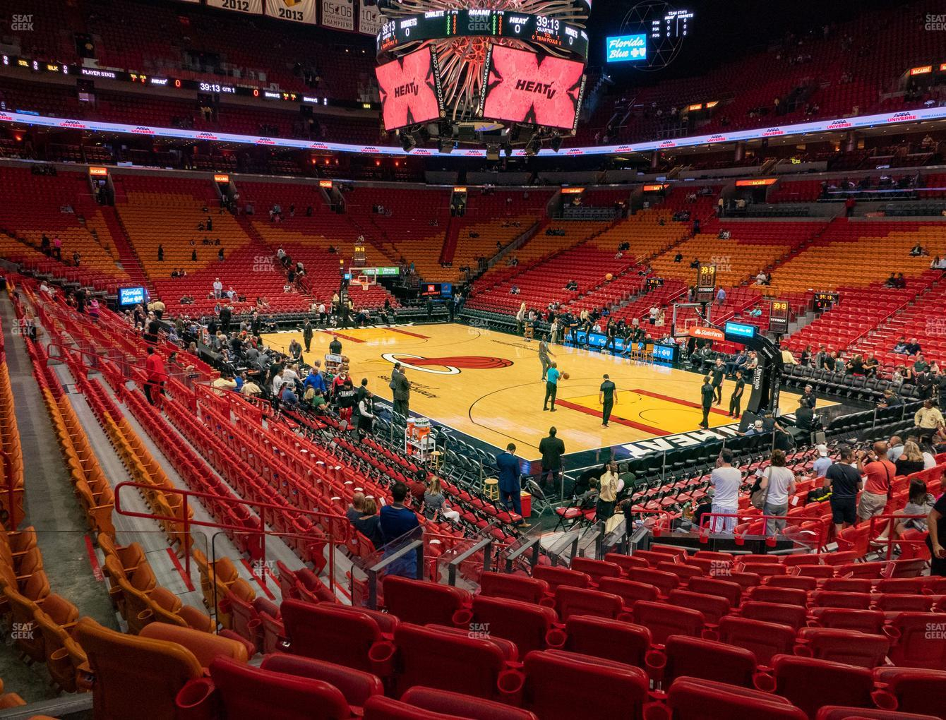American Airlines Arena Section 103 Seat Views SeatGeek - Arena Seating ...