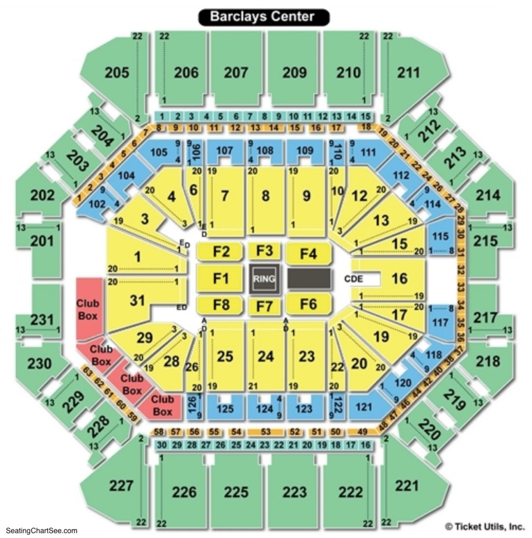Barclays Center Seating Chart Barclays Center Brooklyn New York