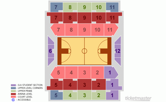 Carnesecca Arena Queens Tickets Schedule Seating Chart Directions