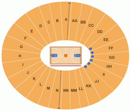 Carver Hawkeye Arena Seating Chart Maps Iowa City
