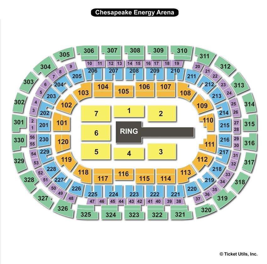 Chesapeake Energy Arena Seating Chart For Pbr Chart Walls