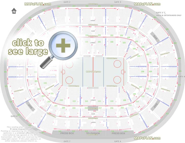 Chicago United Center Seat Numbers Detailed Seating Plan MapaPlan