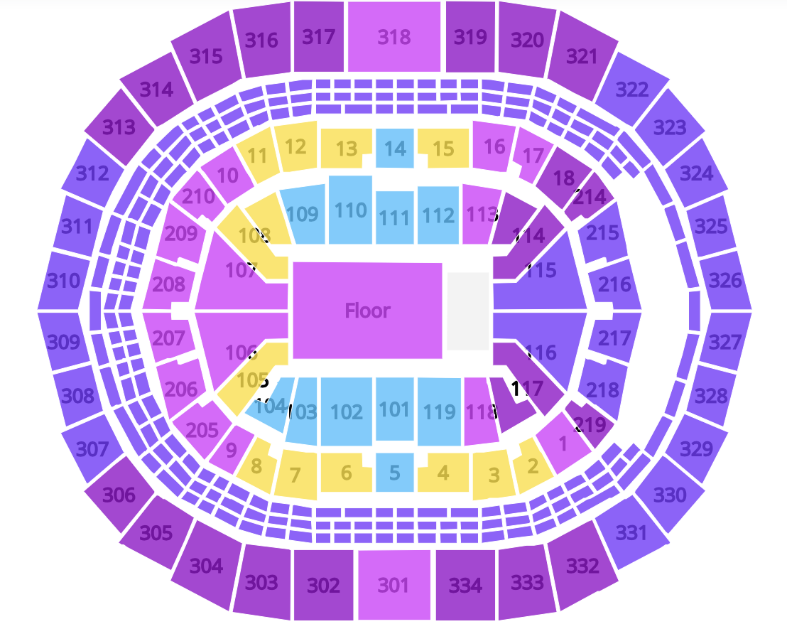 Crypto Arena Seating Chart Row Seat Numbers