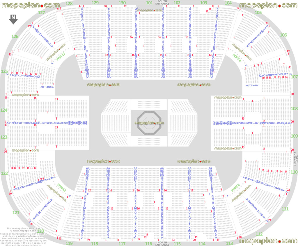 EagleBank Arena Seat Row Numbers Detailed Seating Chart Fairfax 
