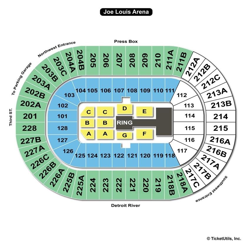 Joe Louis Arena Seating Map
