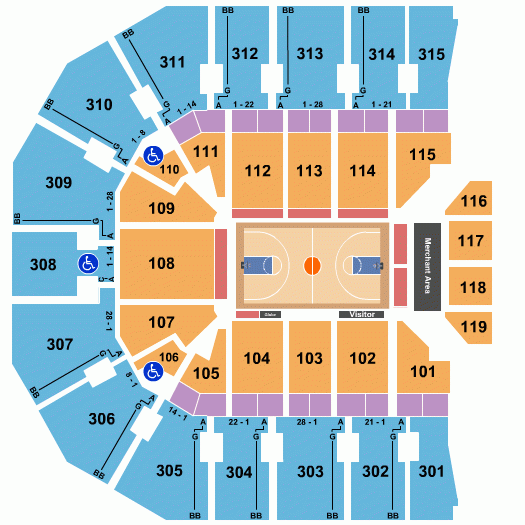 John Paul Jones Arena Seating Chart Maps Charlottesville