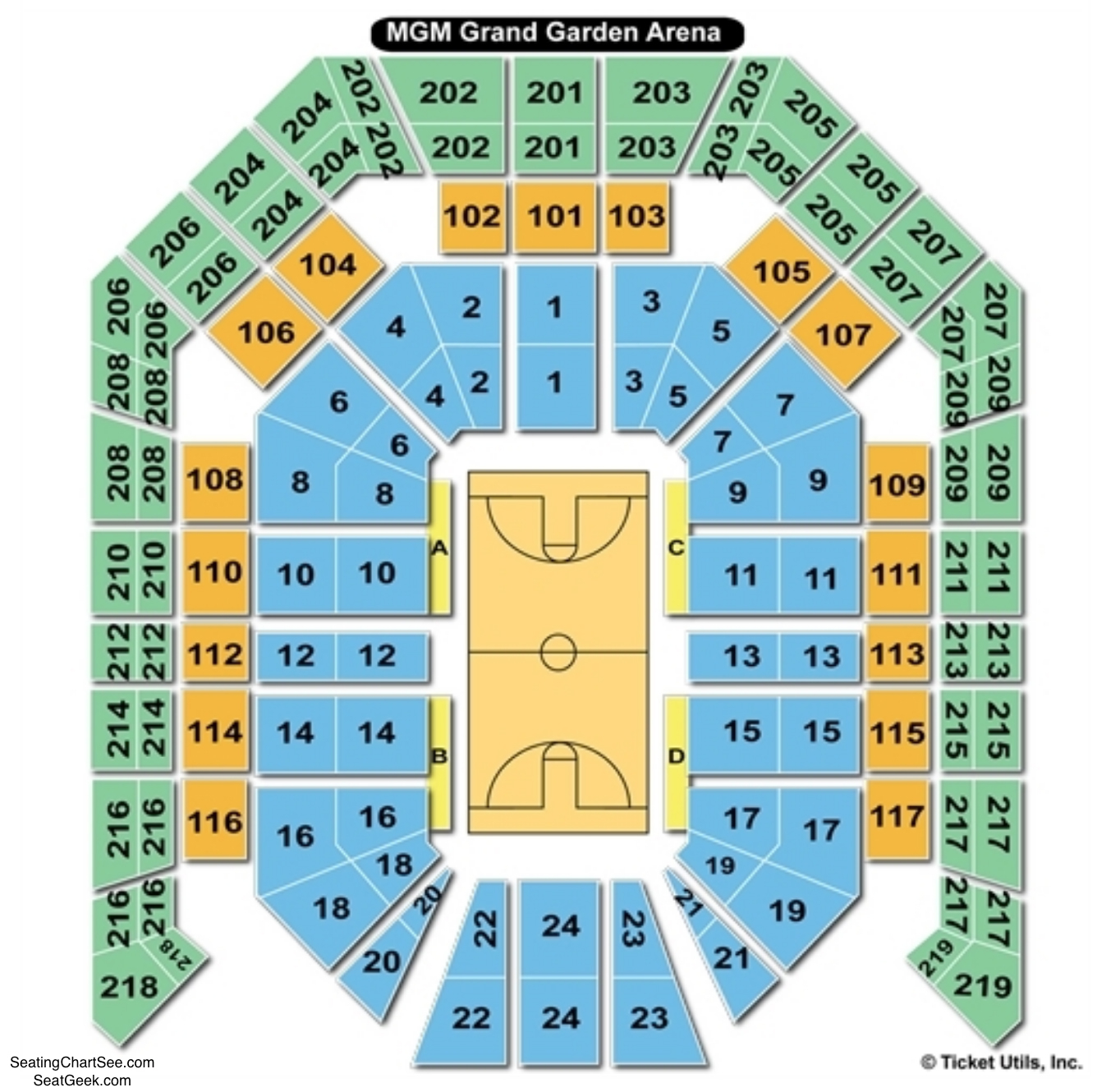 Mgm Grand Garden Arena Seating Chart Section 104 At Mgm Grand Garden Mgm Grand Garden Arena Seating Chart Section 104 At Mgm Grand Garden
