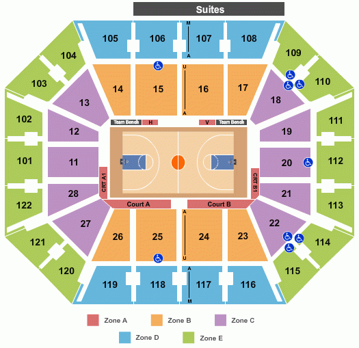 Mohegan Sun Arena Seating Chart Rows Seat Numbers And Club Seat Info