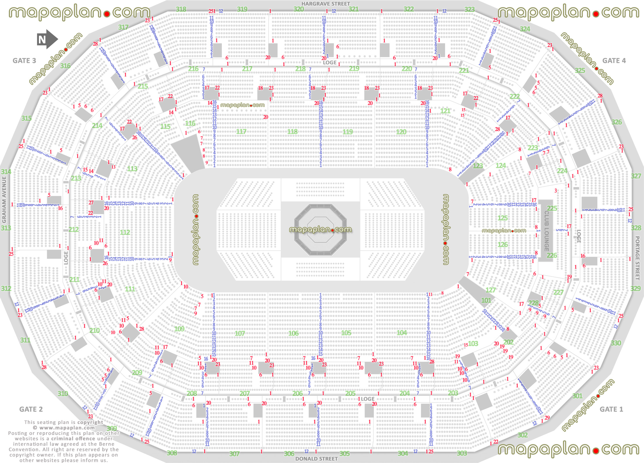 MTS Centre Seat Row Numbers Detailed Seating Chart Winnipeg