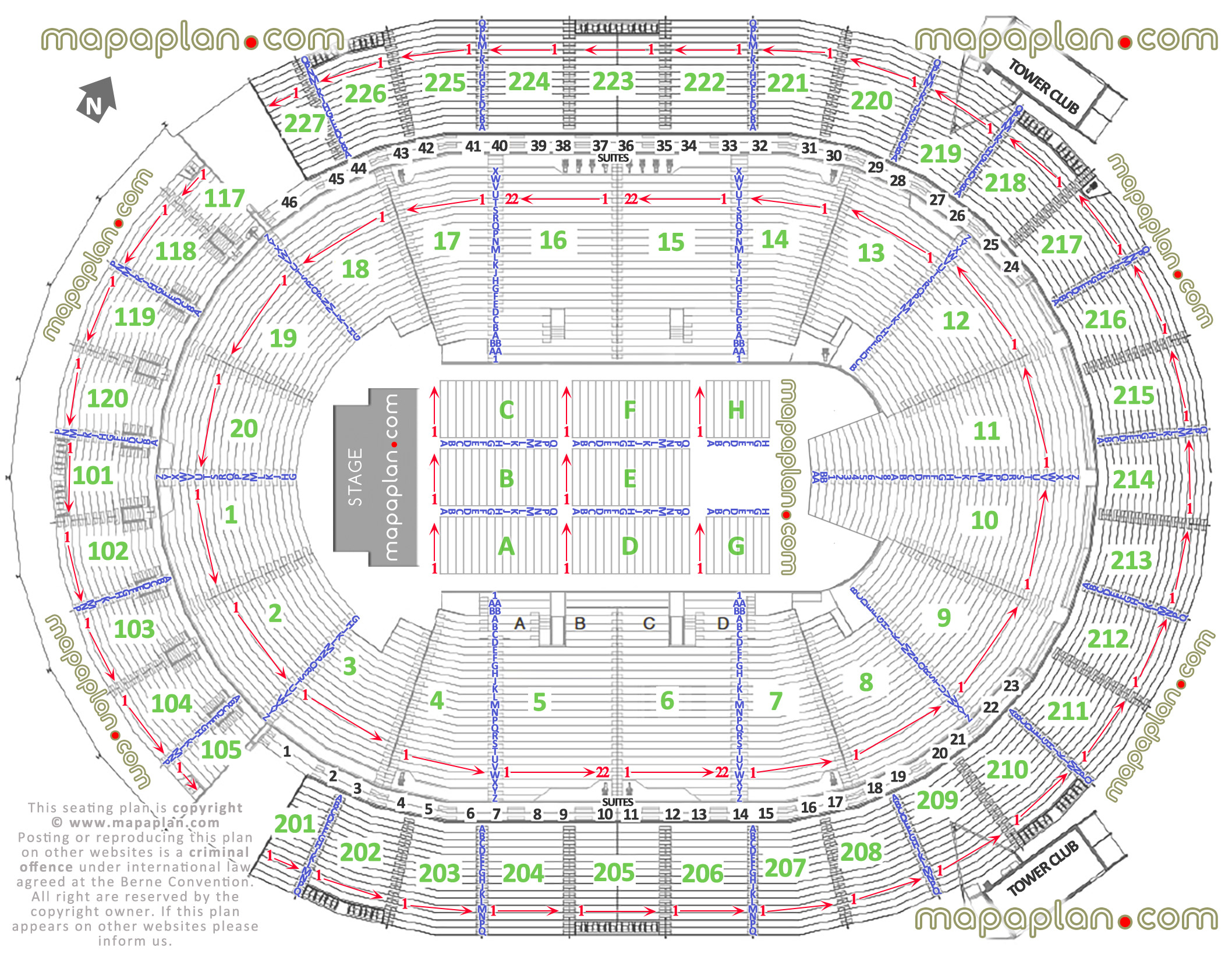 New T Mobile Arena MGM AEG Seat Row Numbers Detailed Seating Chart New T Mobile Arena MGM AEG Seat Row Numbers Detailed Seating Chart