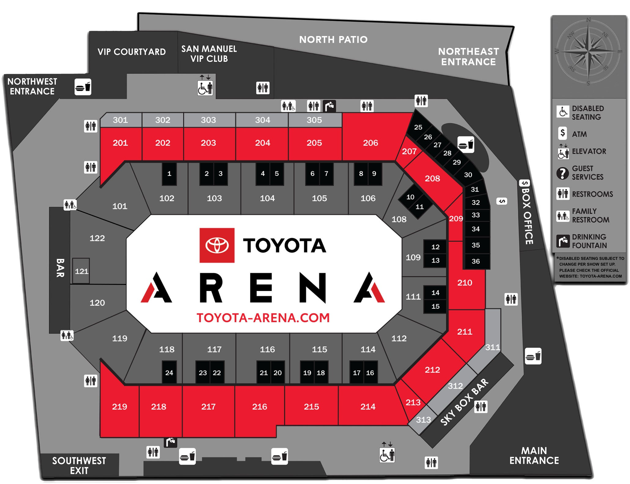 Seating Charts Toyota Arena Seating Charts Toyota Arena