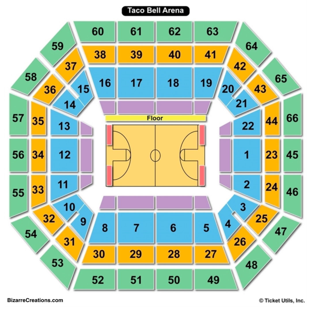 Taco Bell Arena Seating Chart Seating Charts Tickets Taco Bell Arena Seating Chart Seating Charts Tickets