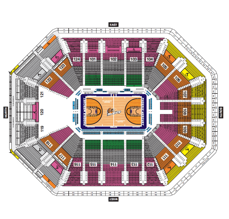 Talking Stick Resort Arena Seating Chart For Phoenix Suns
