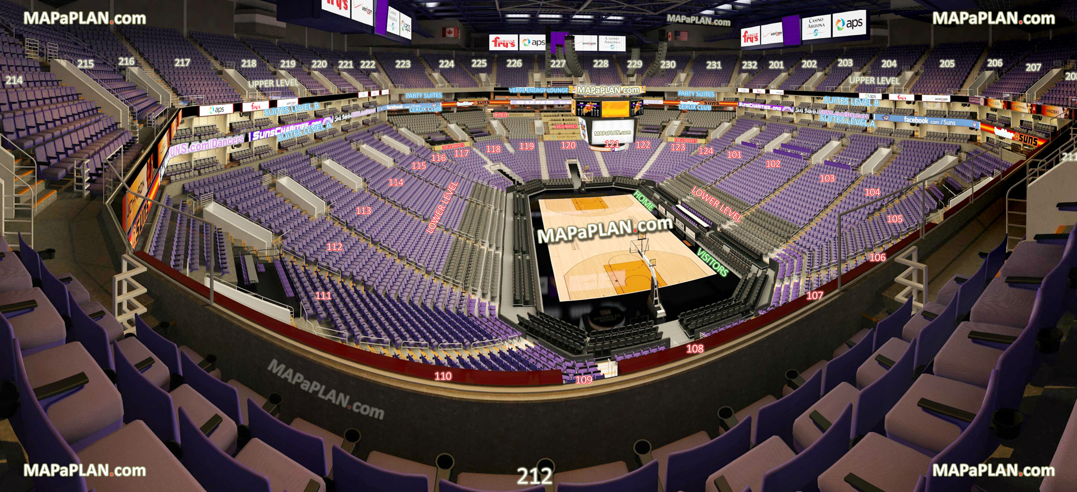 Talking Stick Resort Arena US Airways Center Seat Row Numbers