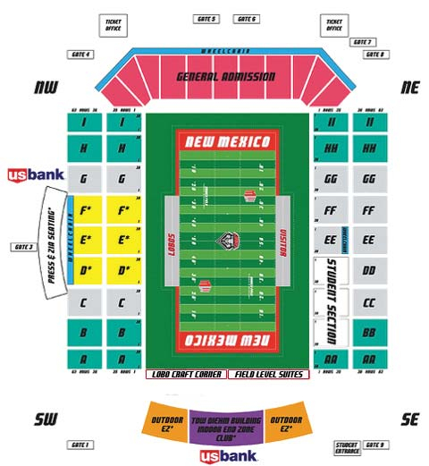 Tickets Parking University Of New Mexico Lobo Club