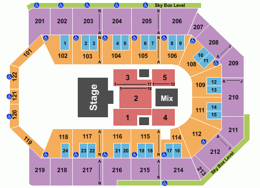 Toyota Arena Seating Chart Maps Ontario