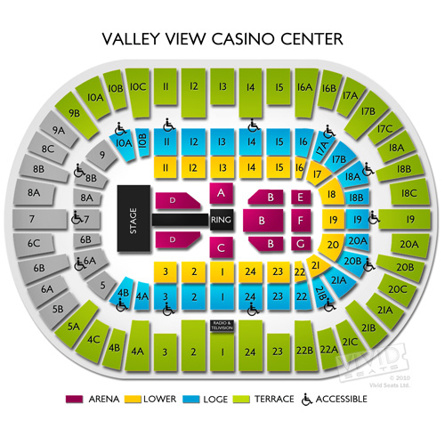 Valley View Casino Center Tickets Valley View Casino Center Seating