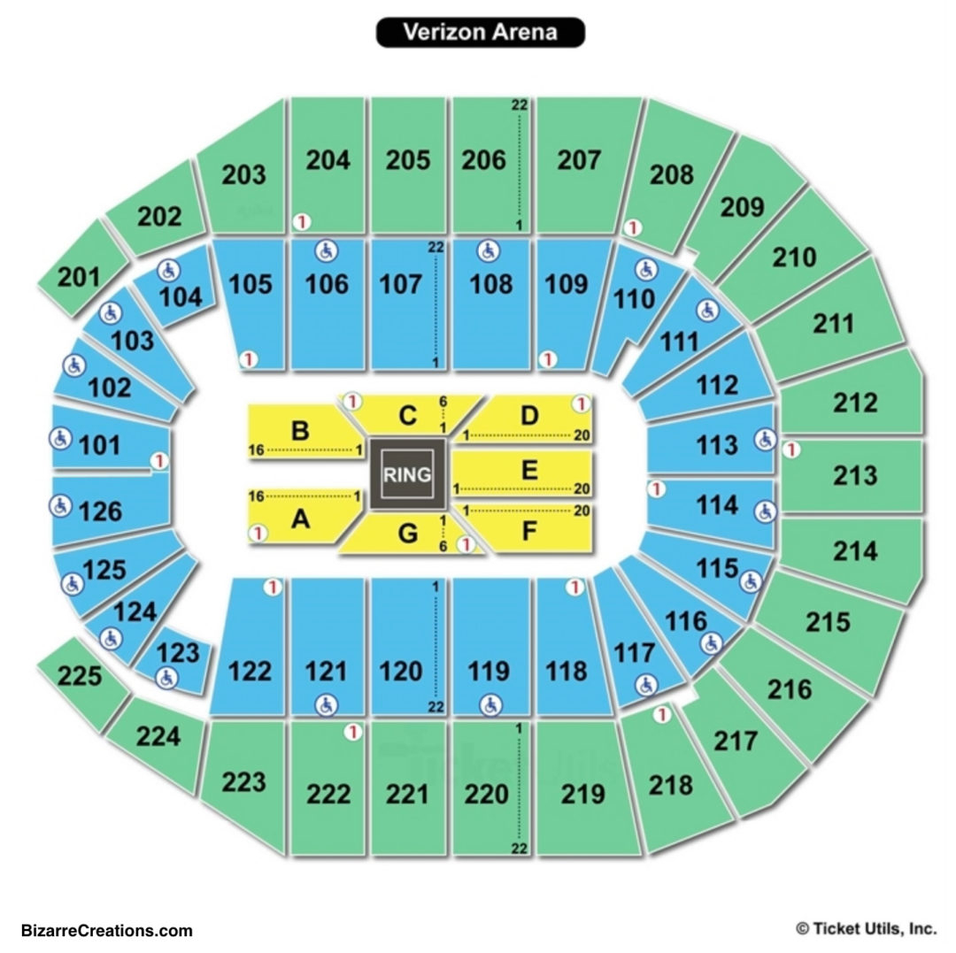 Verizon Arena Seating Chart Seating Charts Tickets