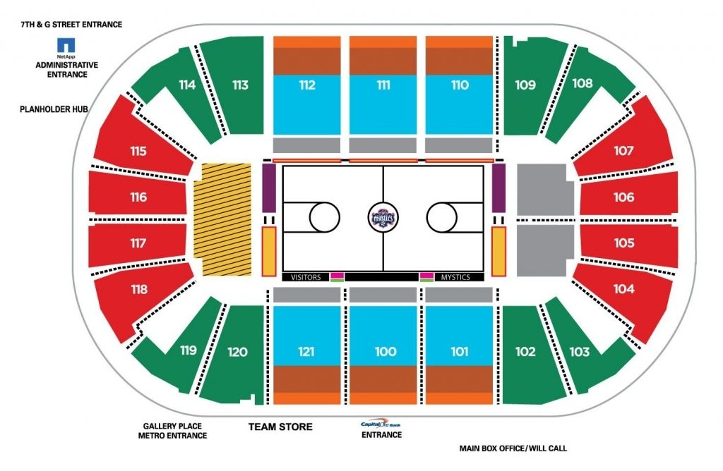 Verizon Center Seating Chart Capitals