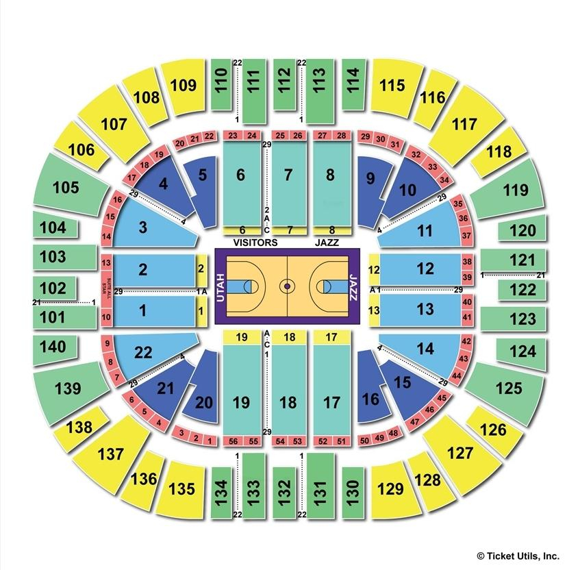 Vivint Smart Home Arena Salt Lake City UT Seating Chart View