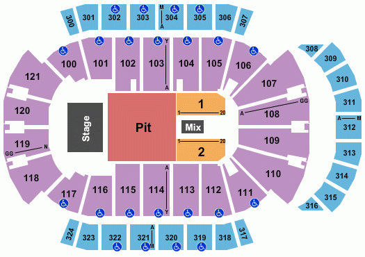 VyStar Veterans Memorial Arena Seating Chart Jacksonville