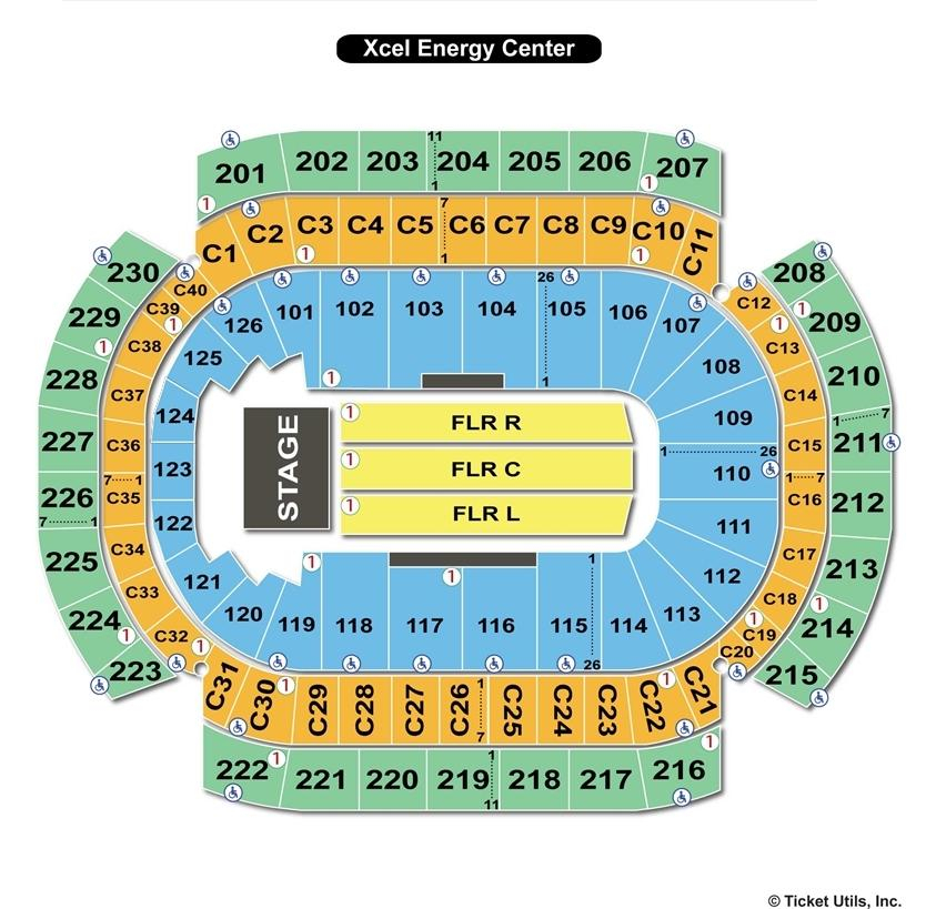 Xcel Energy Center St Paul MN Seating Chart View